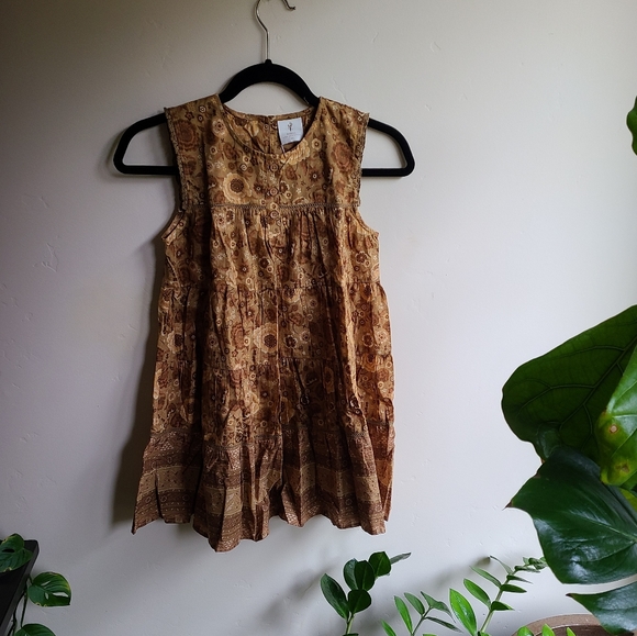 Spell Other - NWT Little Gypsies Zahara Midi Dress in Tan